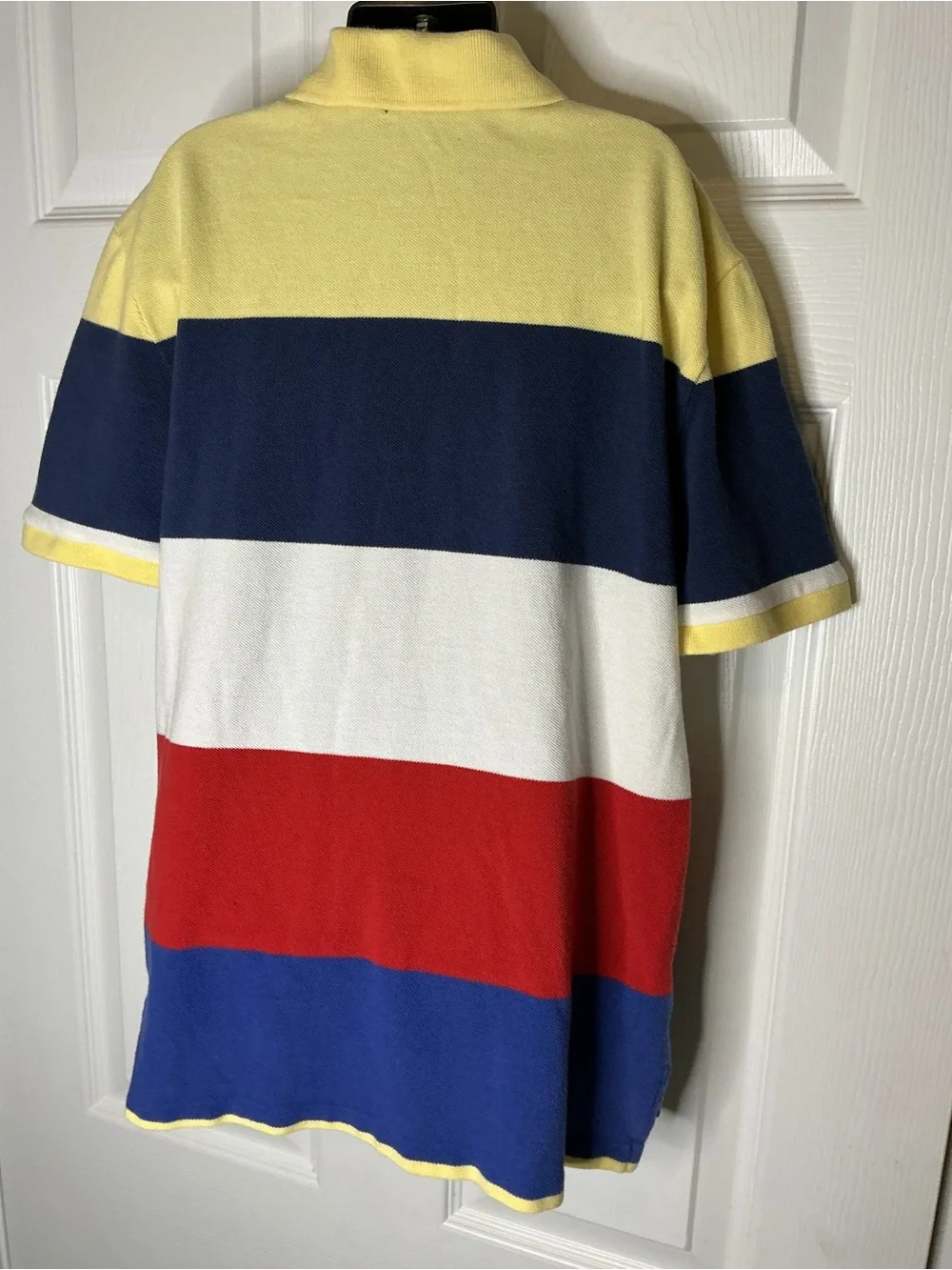 Ralph Lauren Boys Polo Shirt in Yellow, Navy, White, Red & Blue